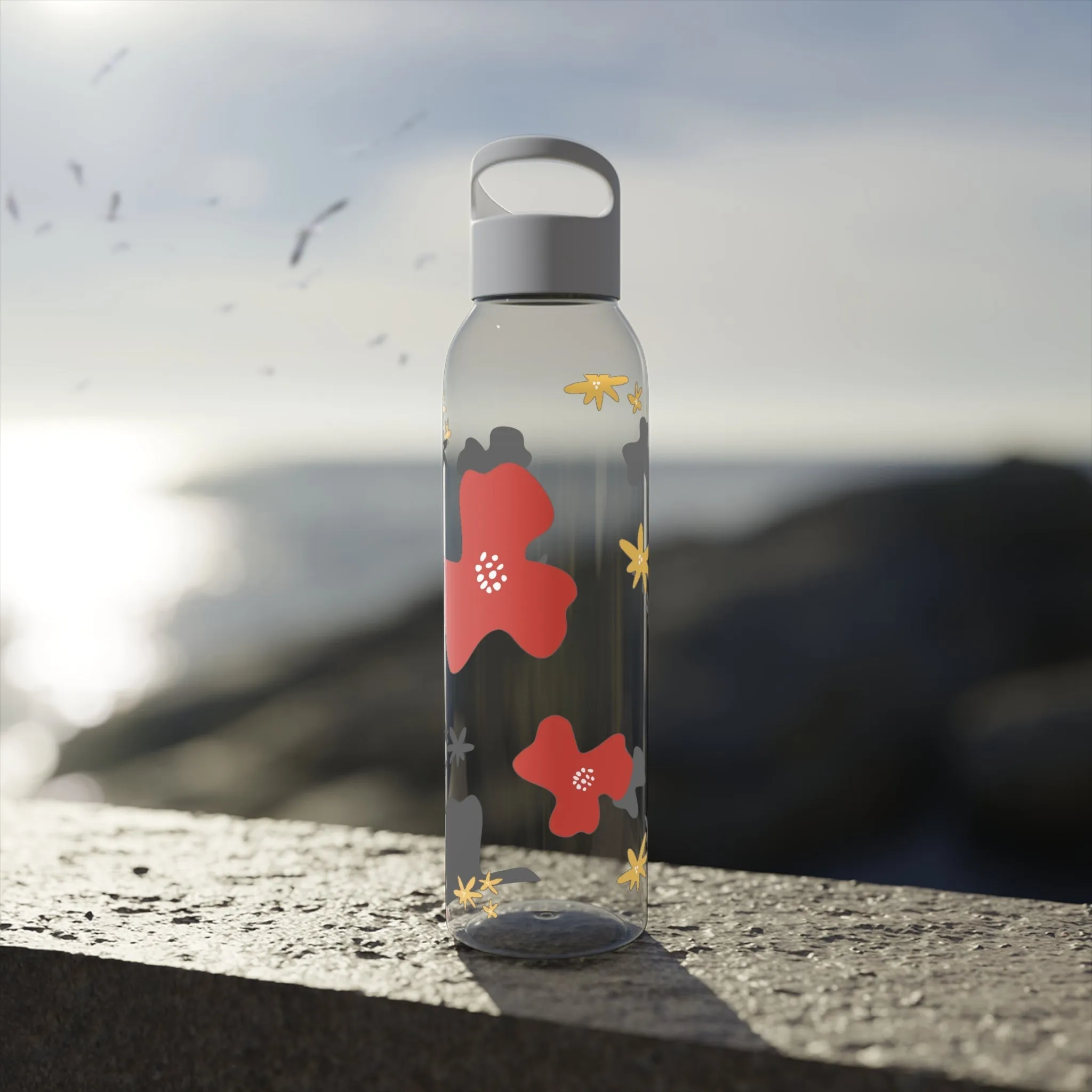 Abstract Flowers Water Bottle