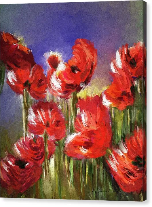 Abstract Poppies - Canvas Print