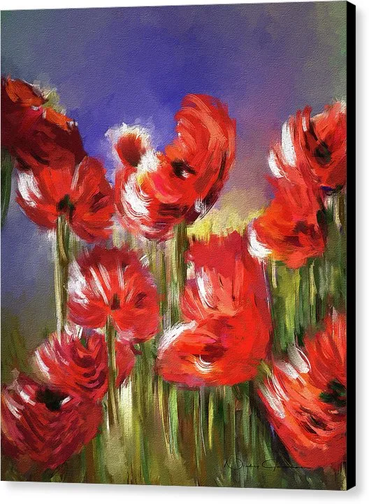 Abstract Poppies - Canvas Print