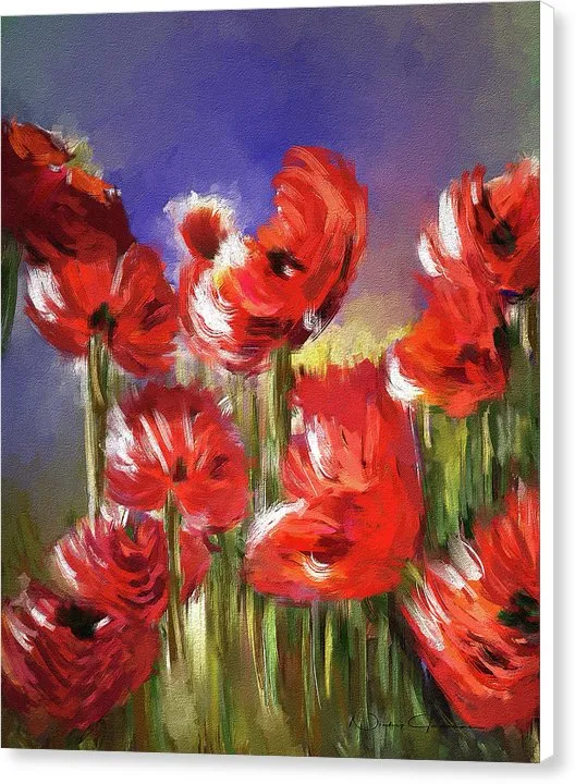 Abstract Poppies - Canvas Print