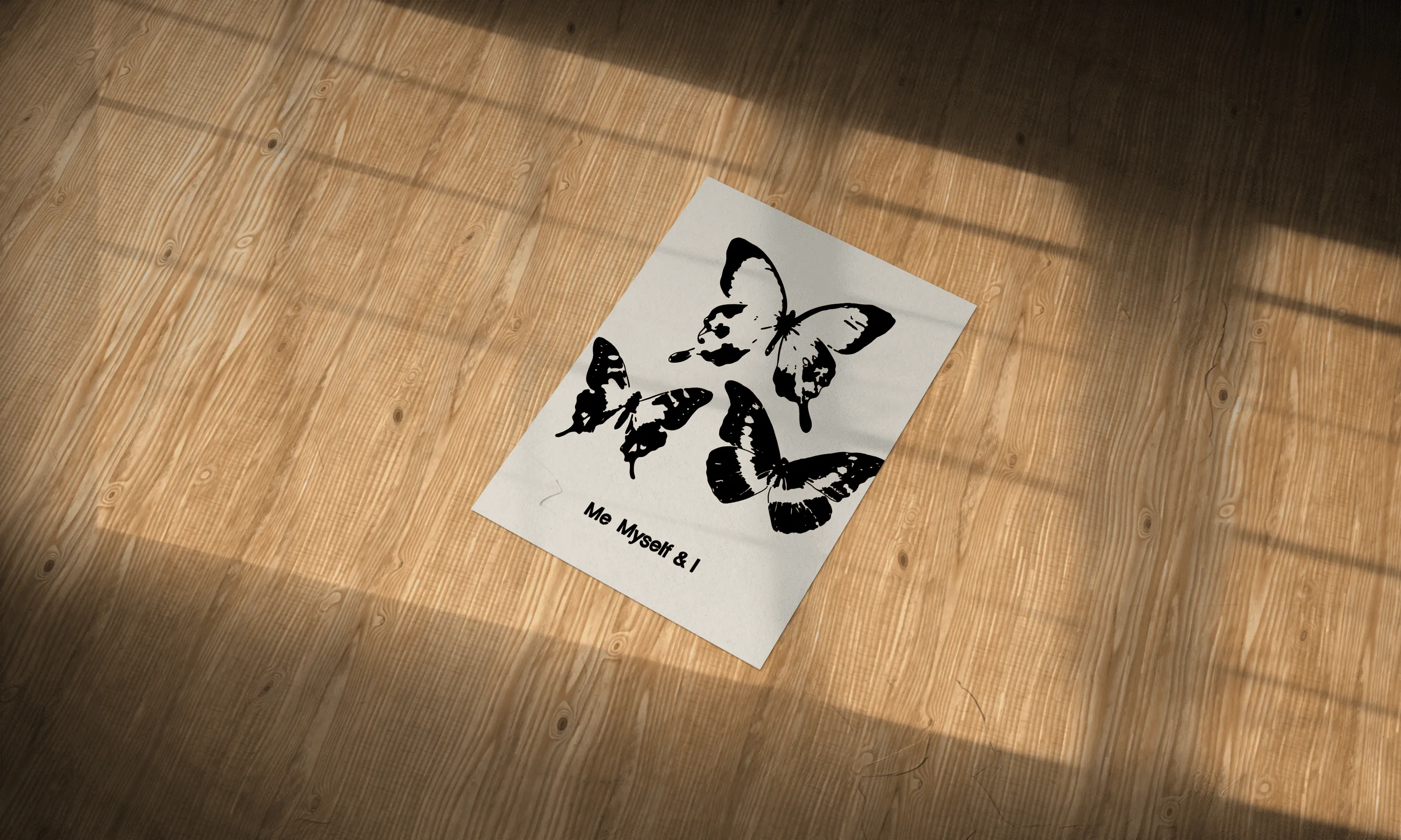 Butterflies Abstract Aesthetic Metal Poster