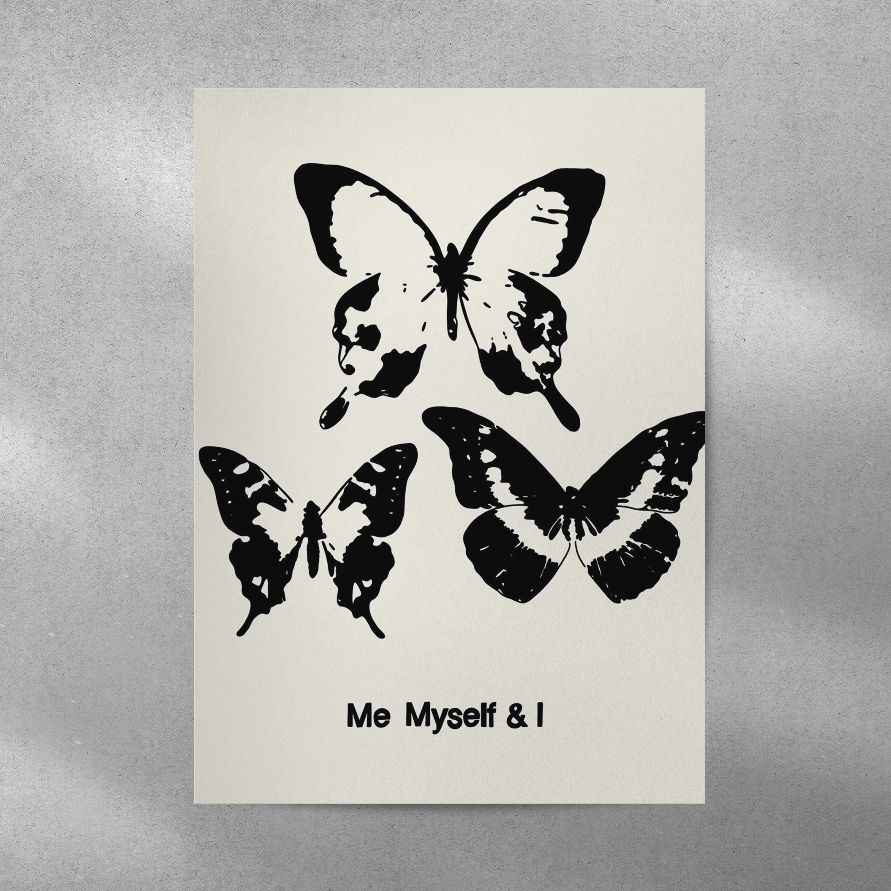 Butterflies Abstract Aesthetic Metal Poster
