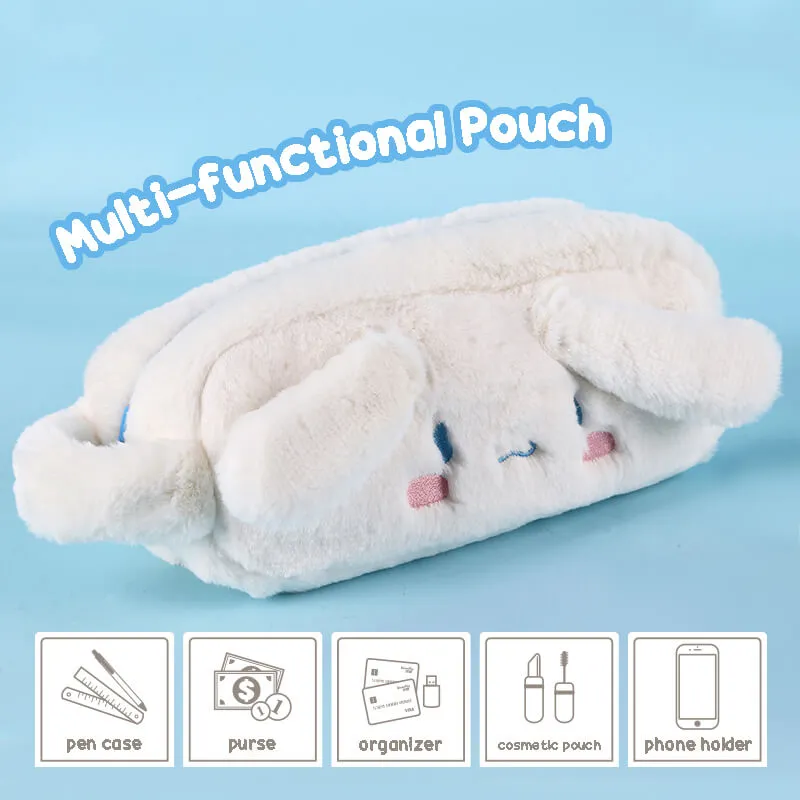 Cinnamoroll Portable Fluffy Pencil Case White