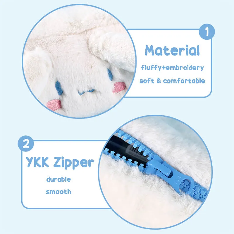 Cinnamoroll Portable Fluffy Pencil Case White
