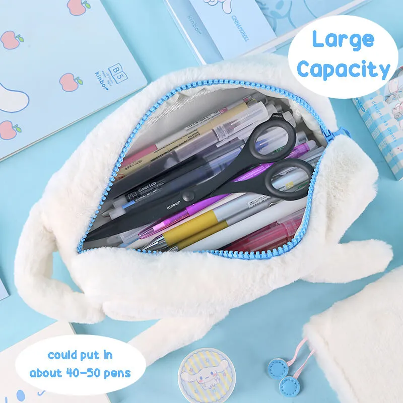 Cinnamoroll Portable Fluffy Pencil Case White