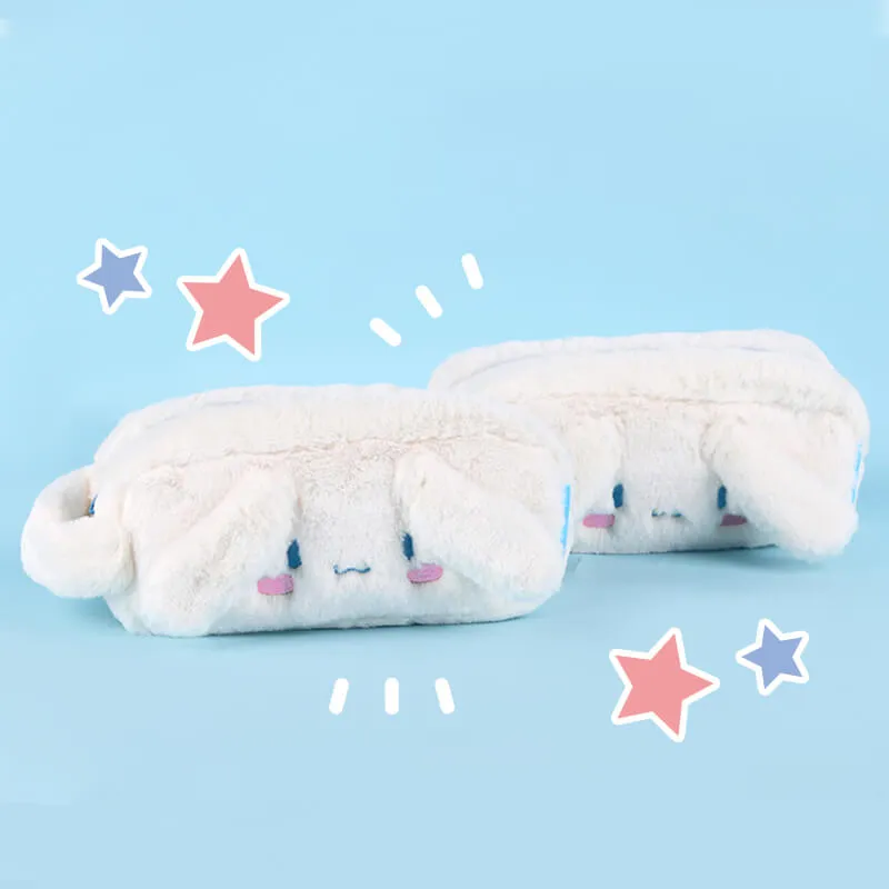 Cinnamoroll Portable Fluffy Pencil Case White