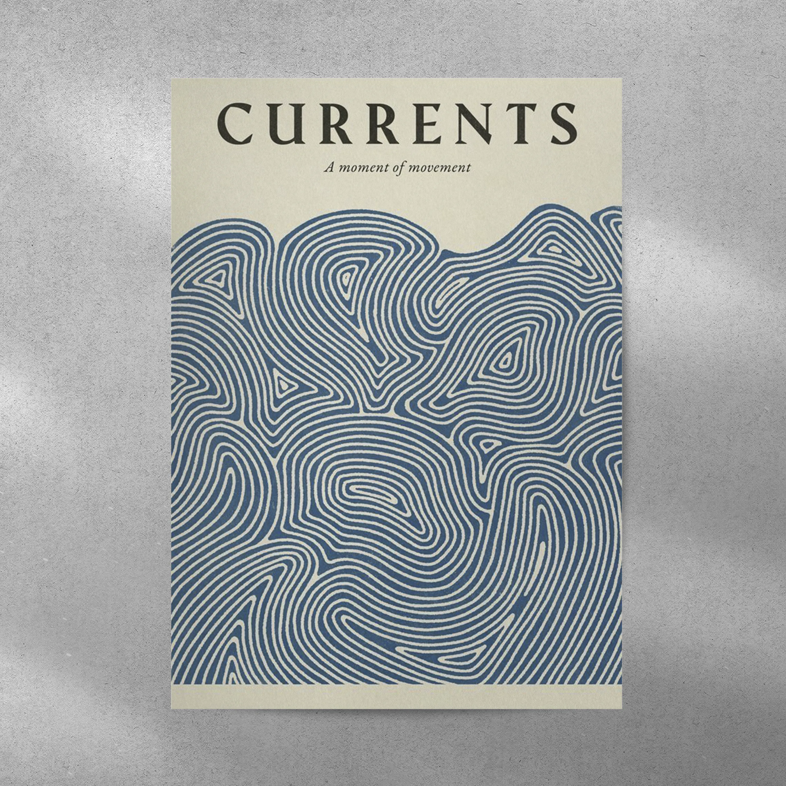 Currents Abstract Aesthetic Metal Poster