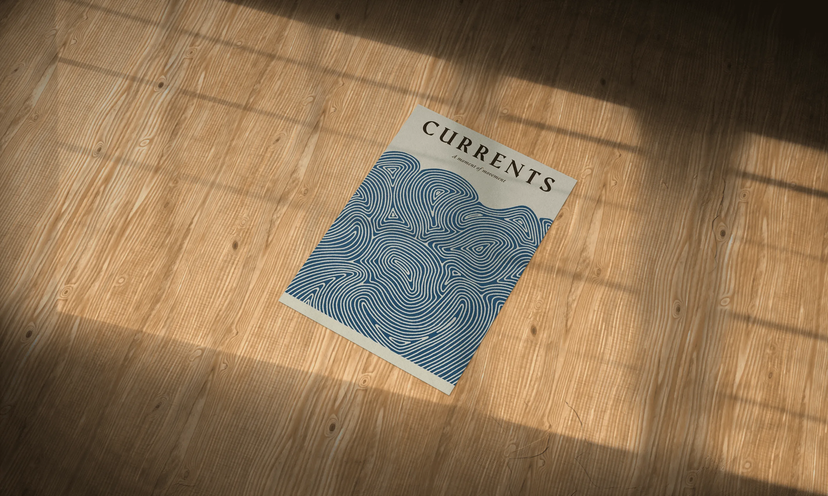 Currents Abstract Aesthetic Metal Poster