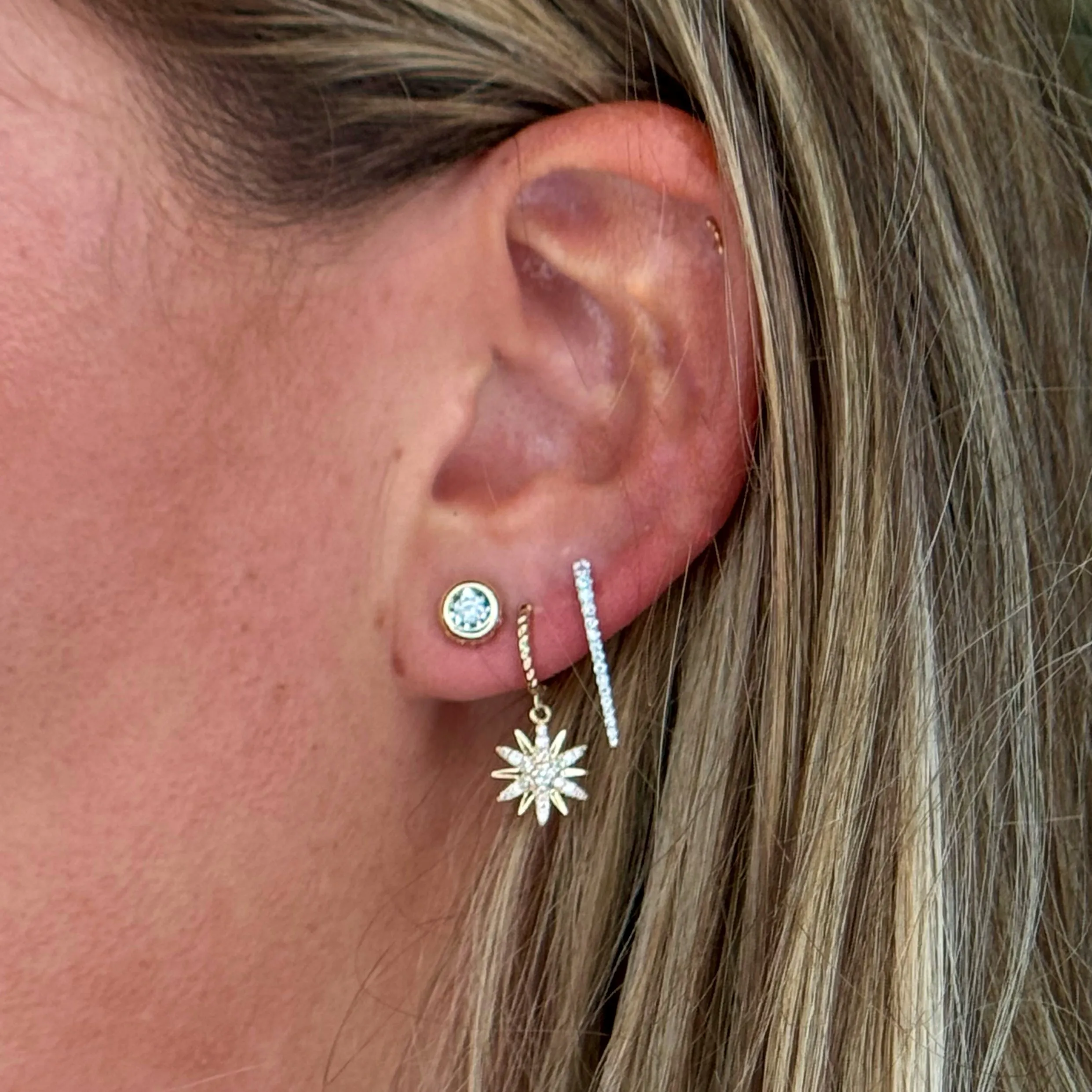 Diamond Earring with Spike