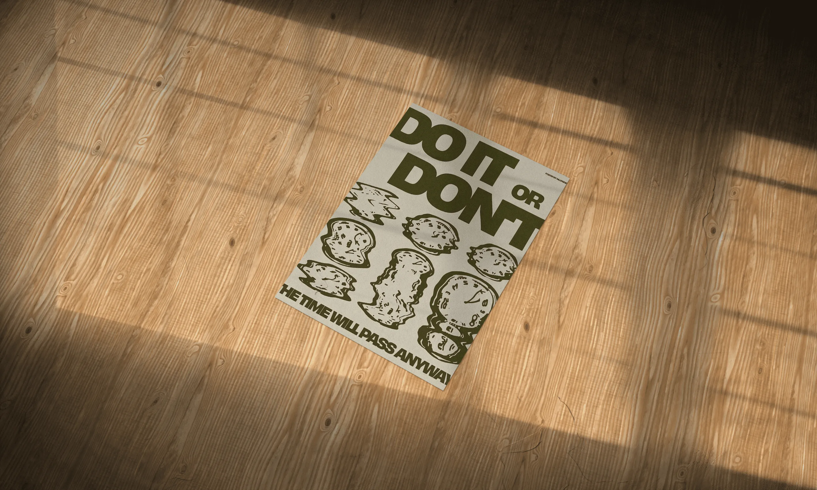 Do or Not Abstract Aesthetic Metal Poster