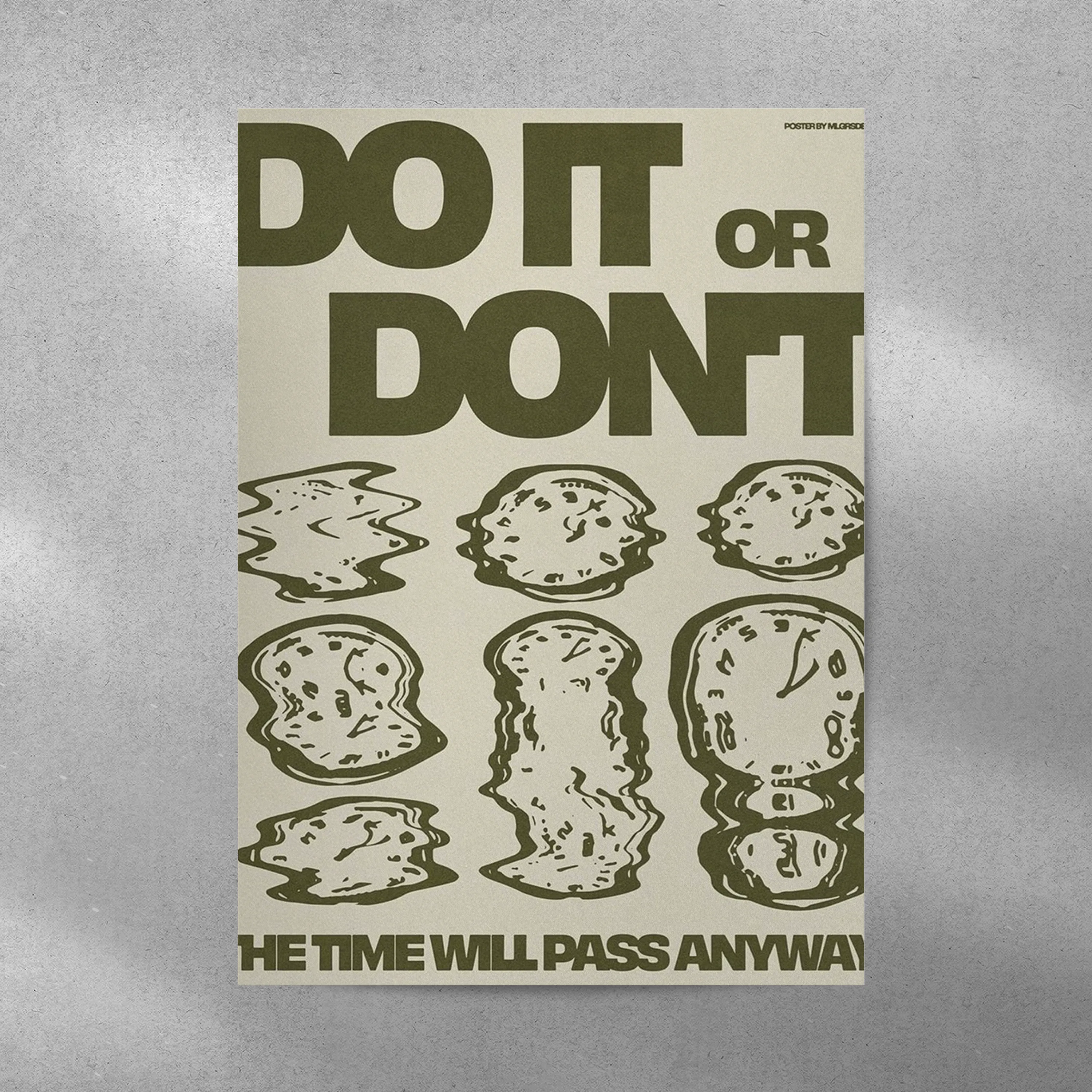 Do or Not Abstract Aesthetic Metal Poster