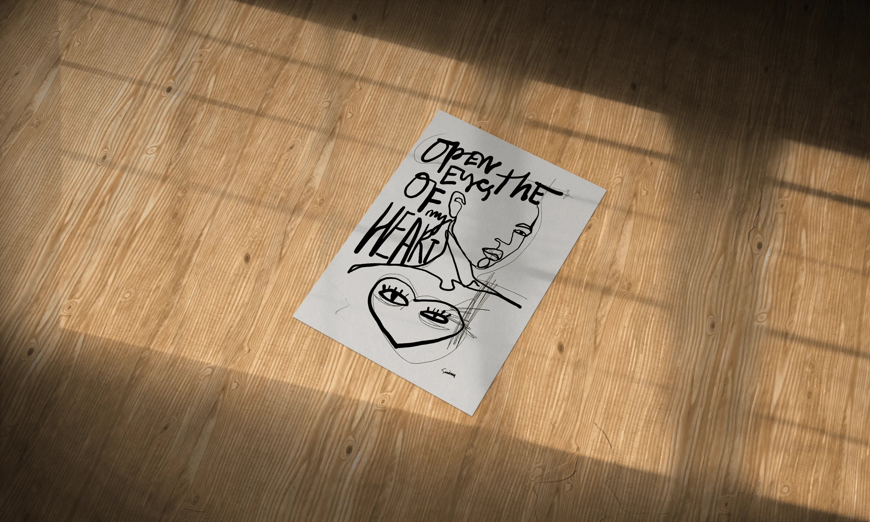 Eyes of My Heart Abstract Aesthetic Metal Poster