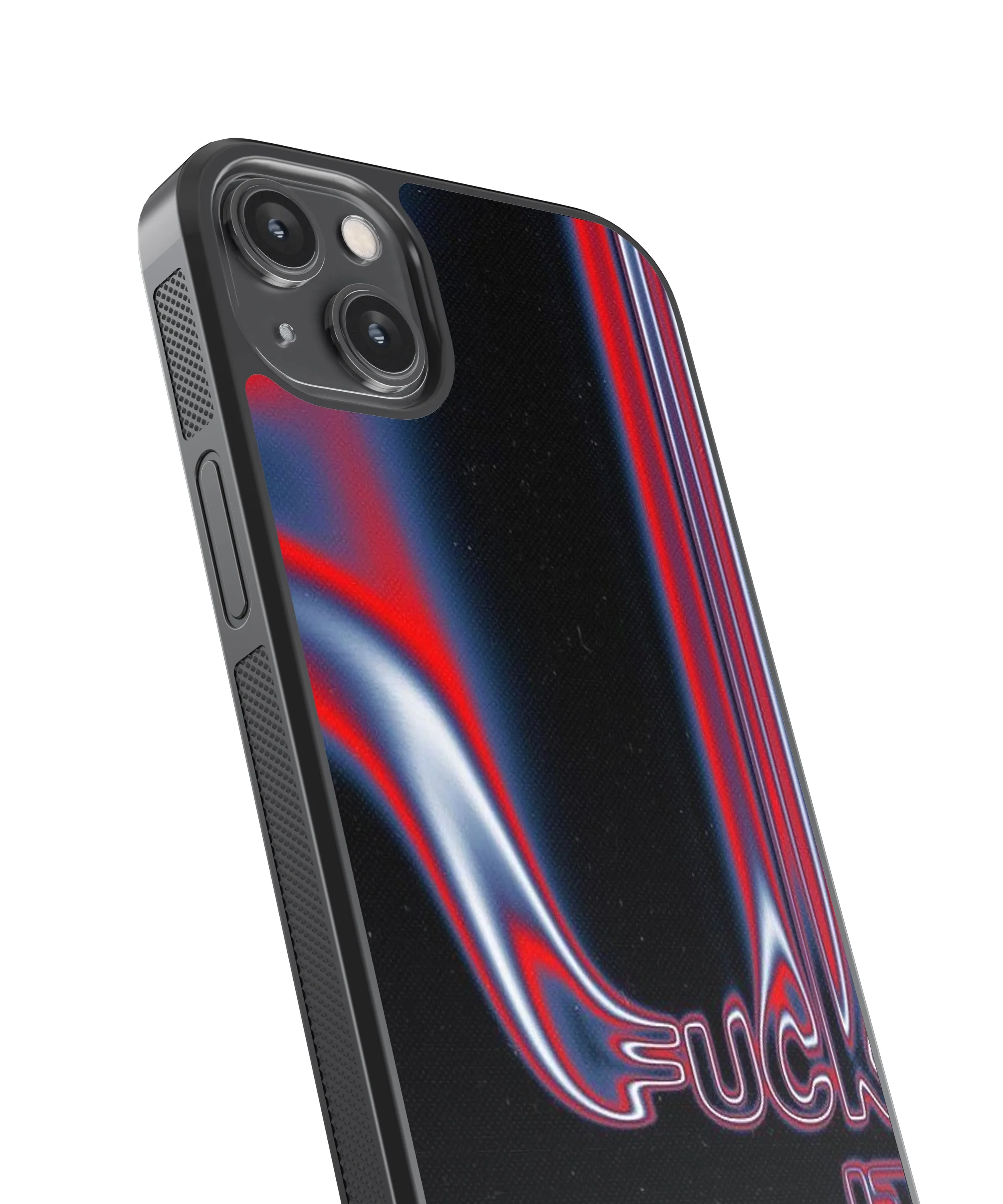 F It Distorted Abstract Glass Phone Case Cover