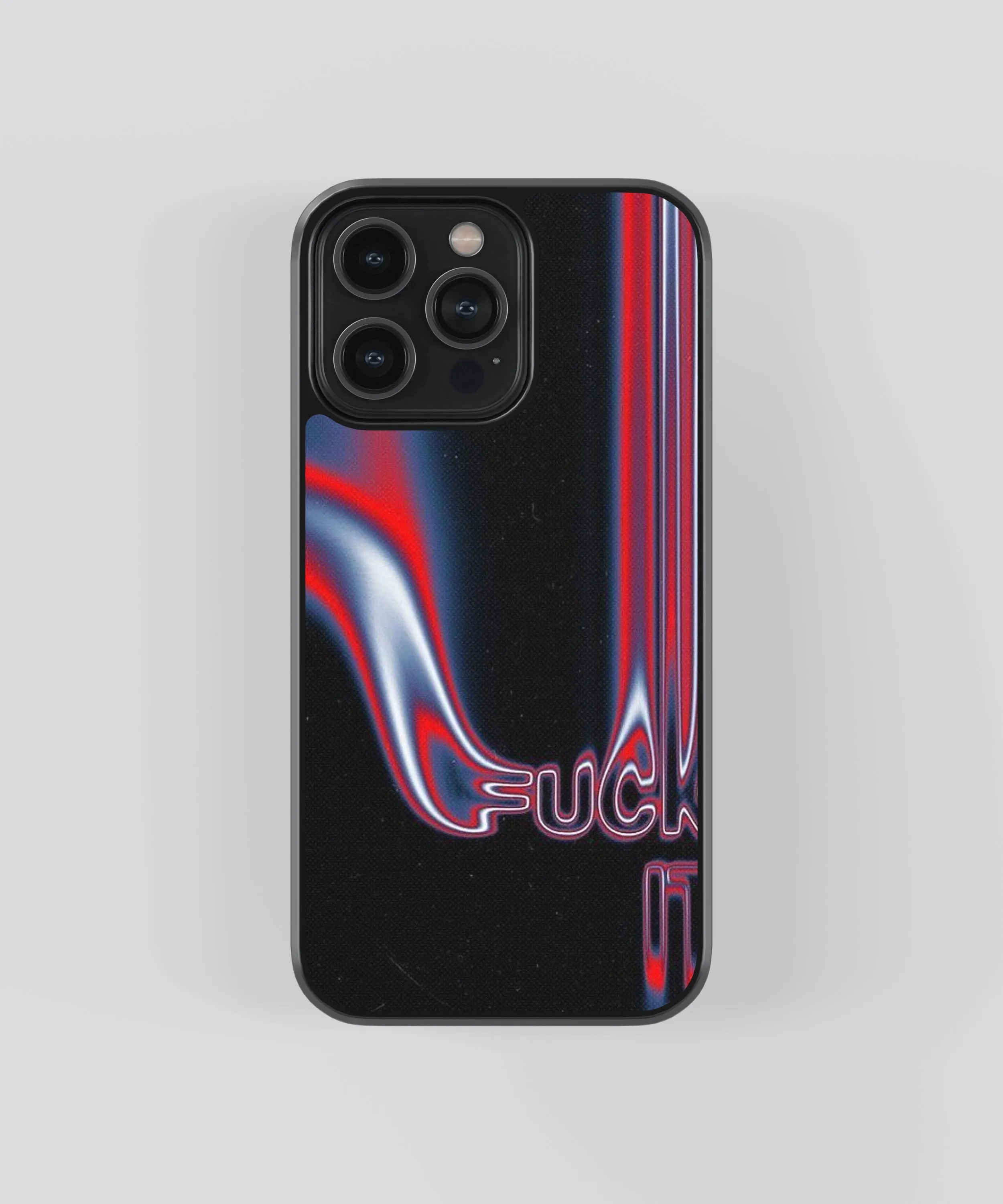 F It Distorted Abstract Glass Phone Case Cover
