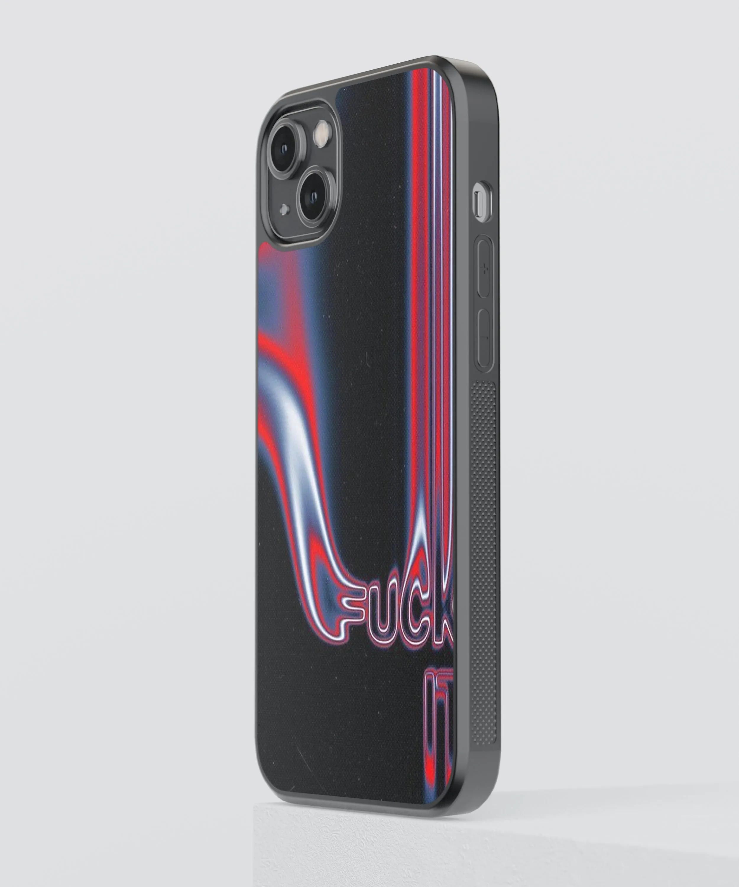 F It Distorted Abstract Glass Phone Case Cover
