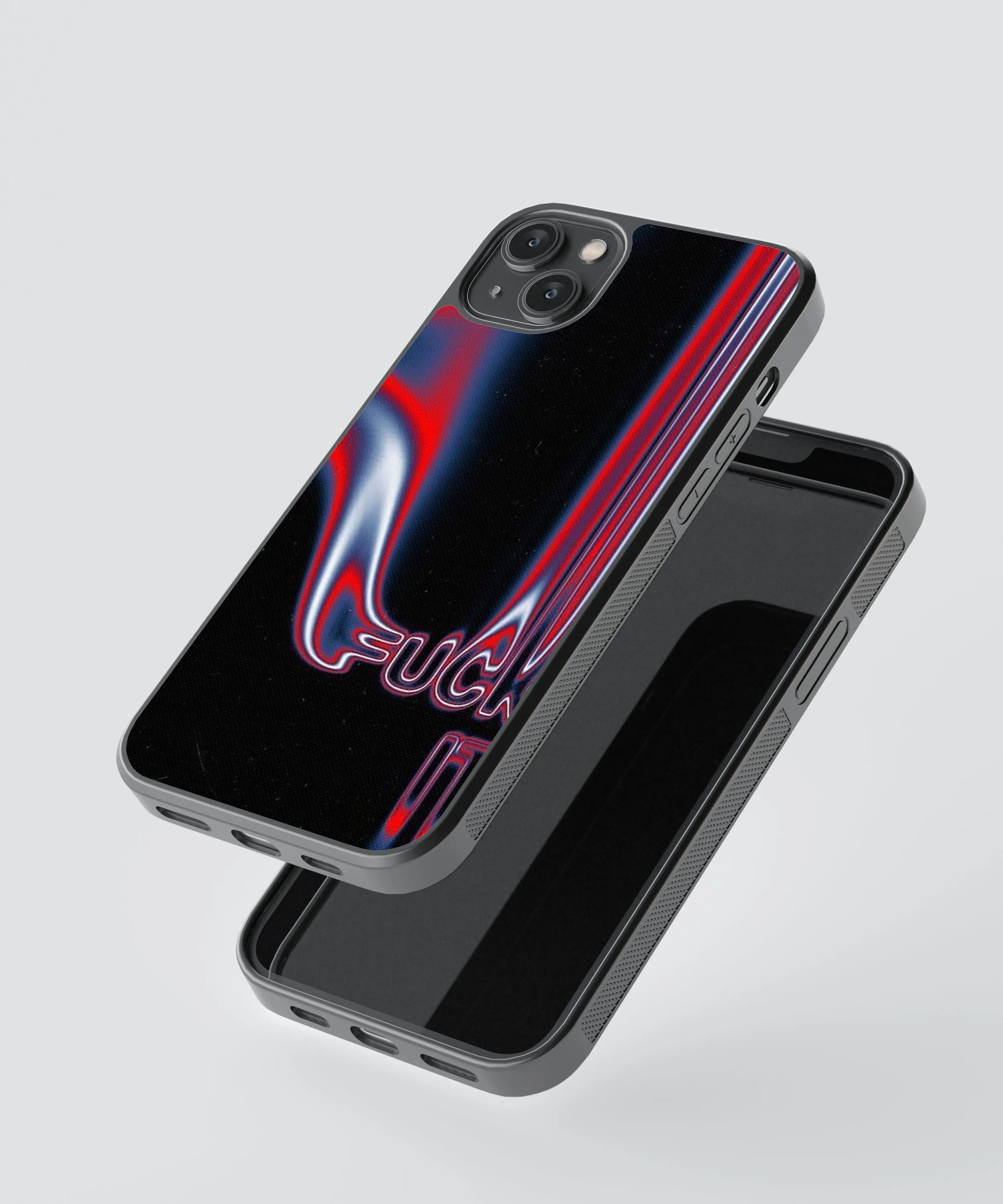 F It Distorted Abstract Glass Phone Case Cover