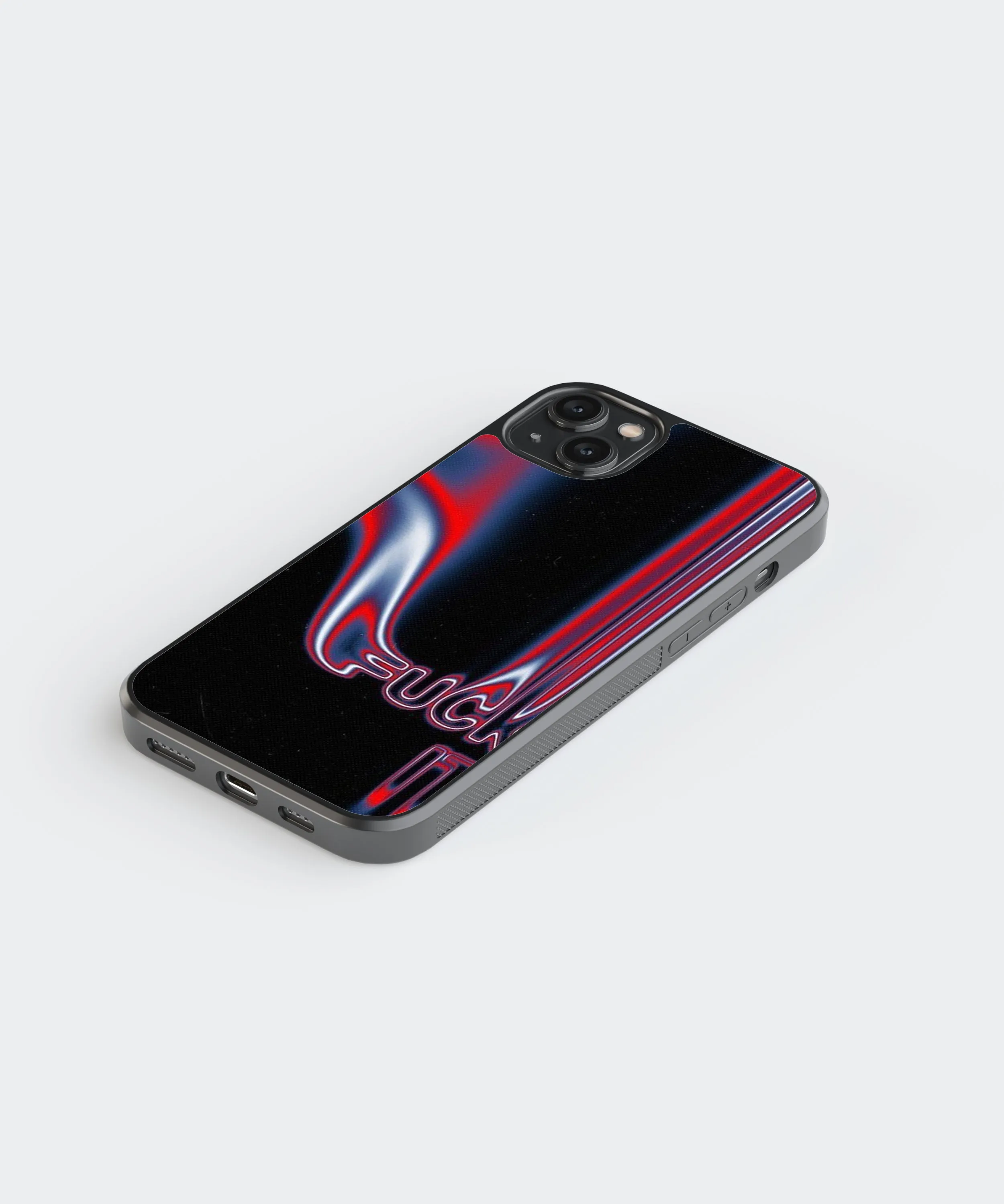 F It Distorted Abstract Glass Phone Case Cover