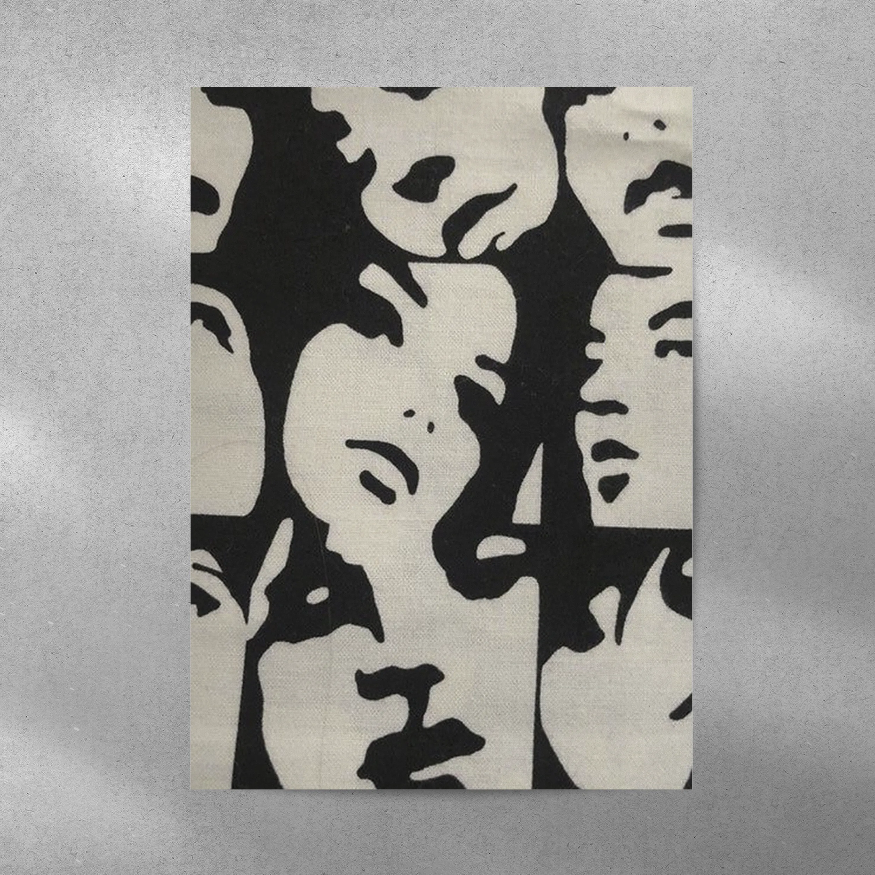 Faces Abstract Aesthetic Metal Poster