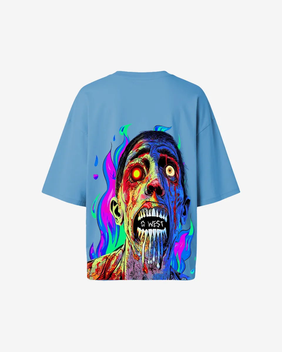 G West Oversized Flaming Zombie Tee -WOMEN