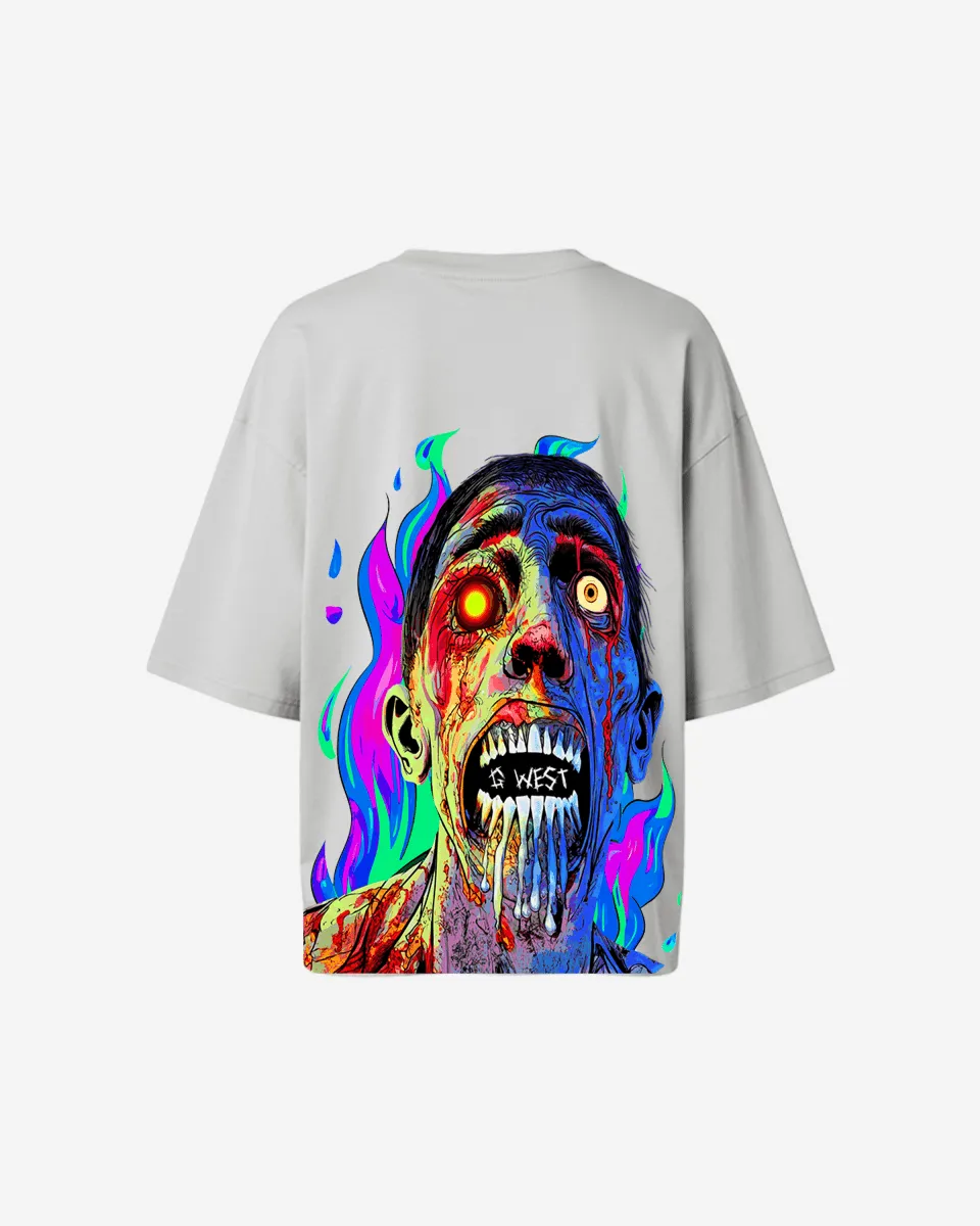 G West Oversized Flaming Zombie Tee -WOMEN