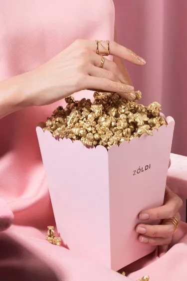 Golden Popcorn Glam Tote Bag
