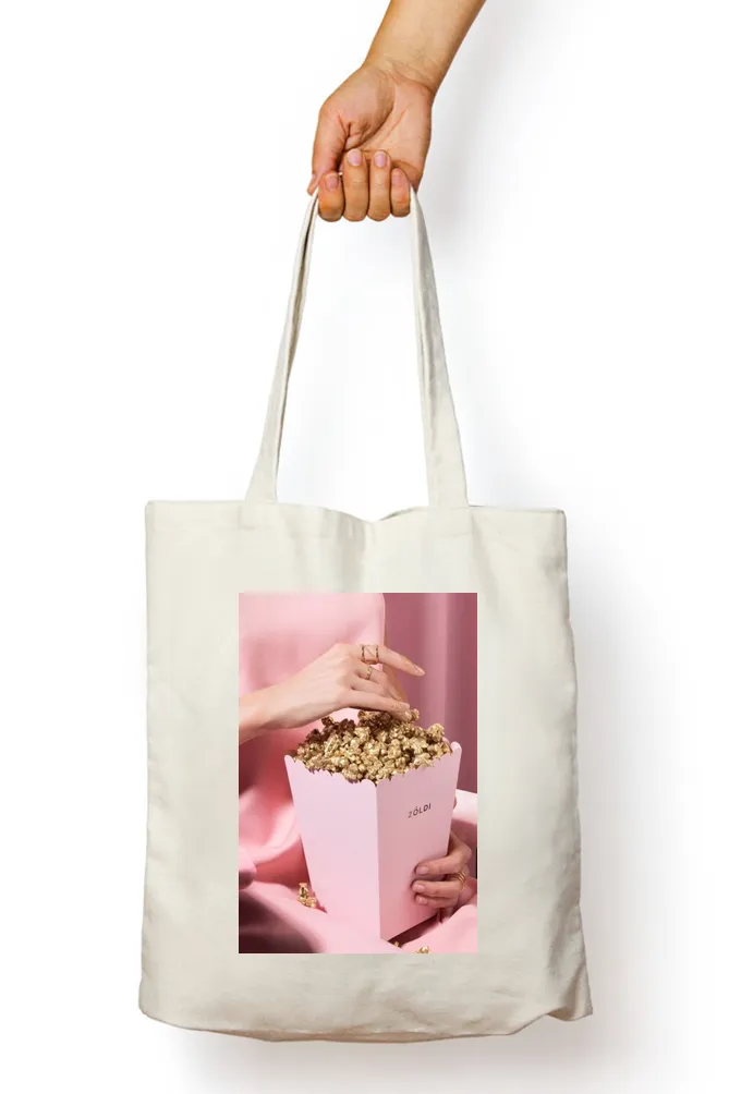 Golden Popcorn Glam Tote Bag