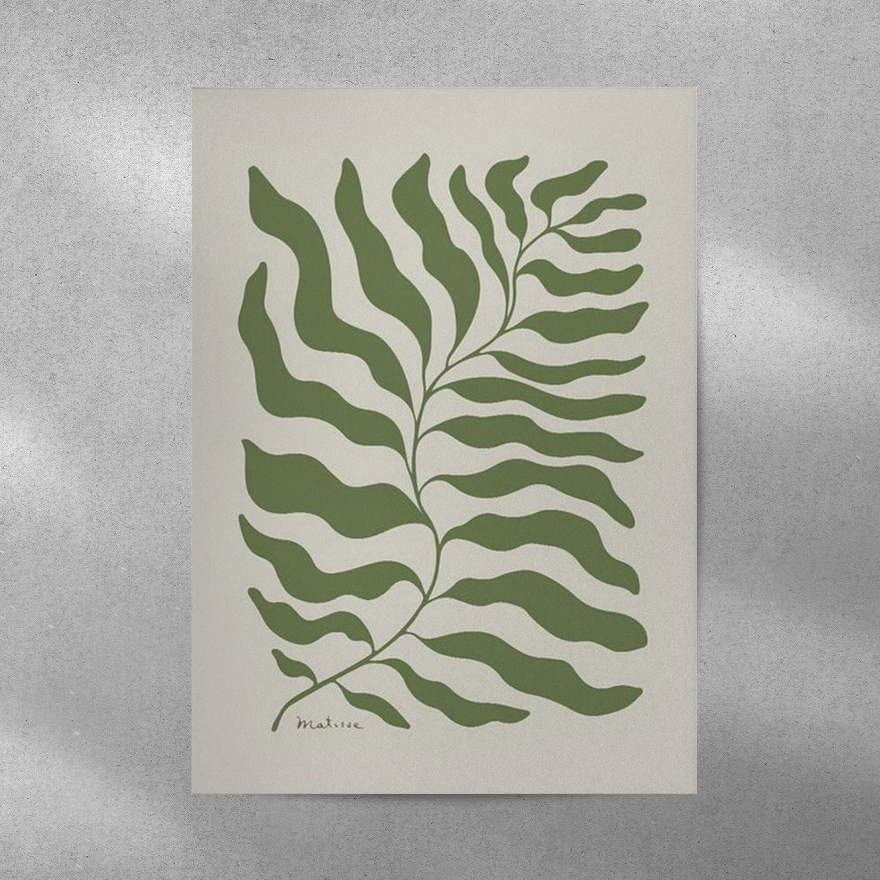 Green Abstract Aesthetic Metal Poster