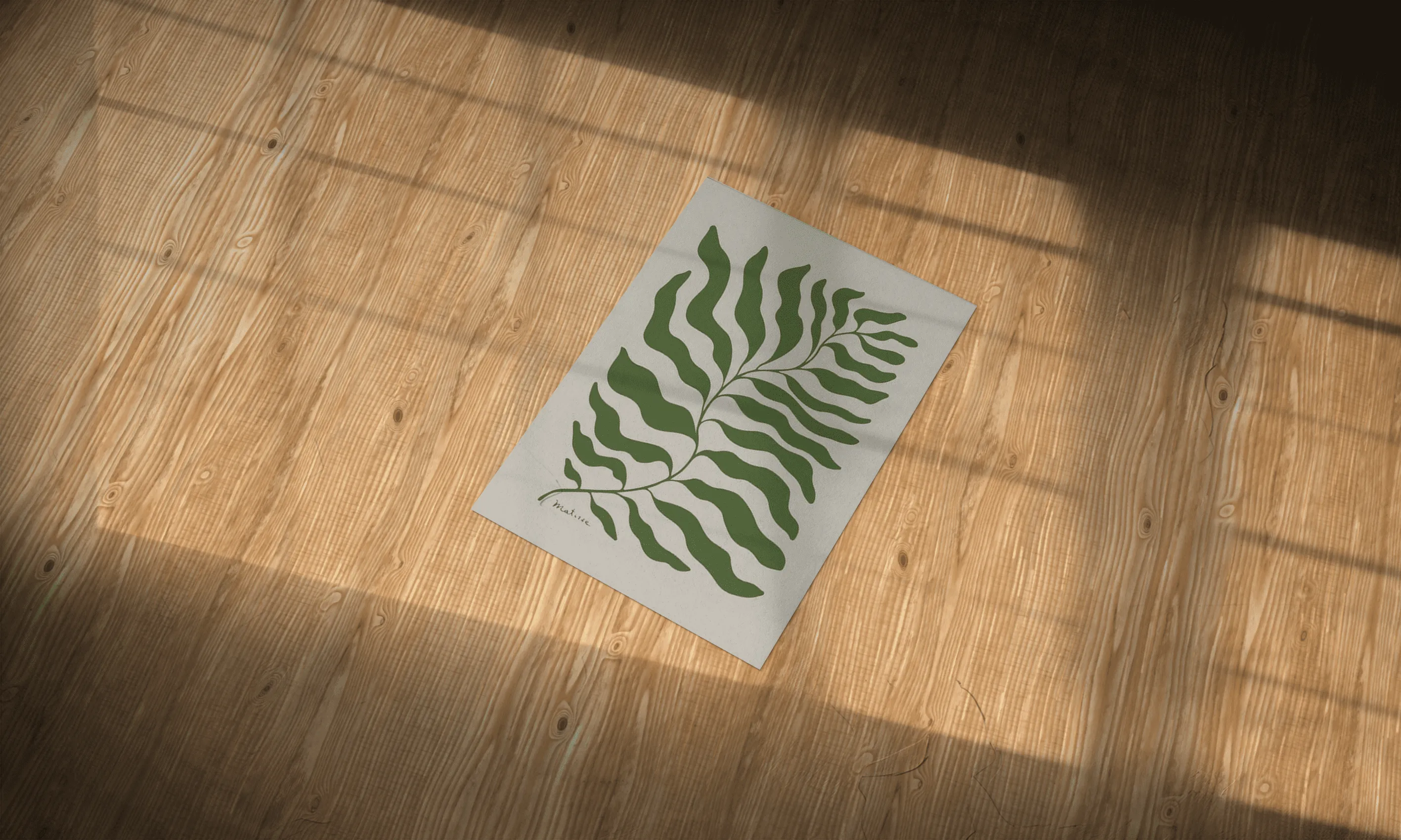 Green Abstract Aesthetic Metal Poster
