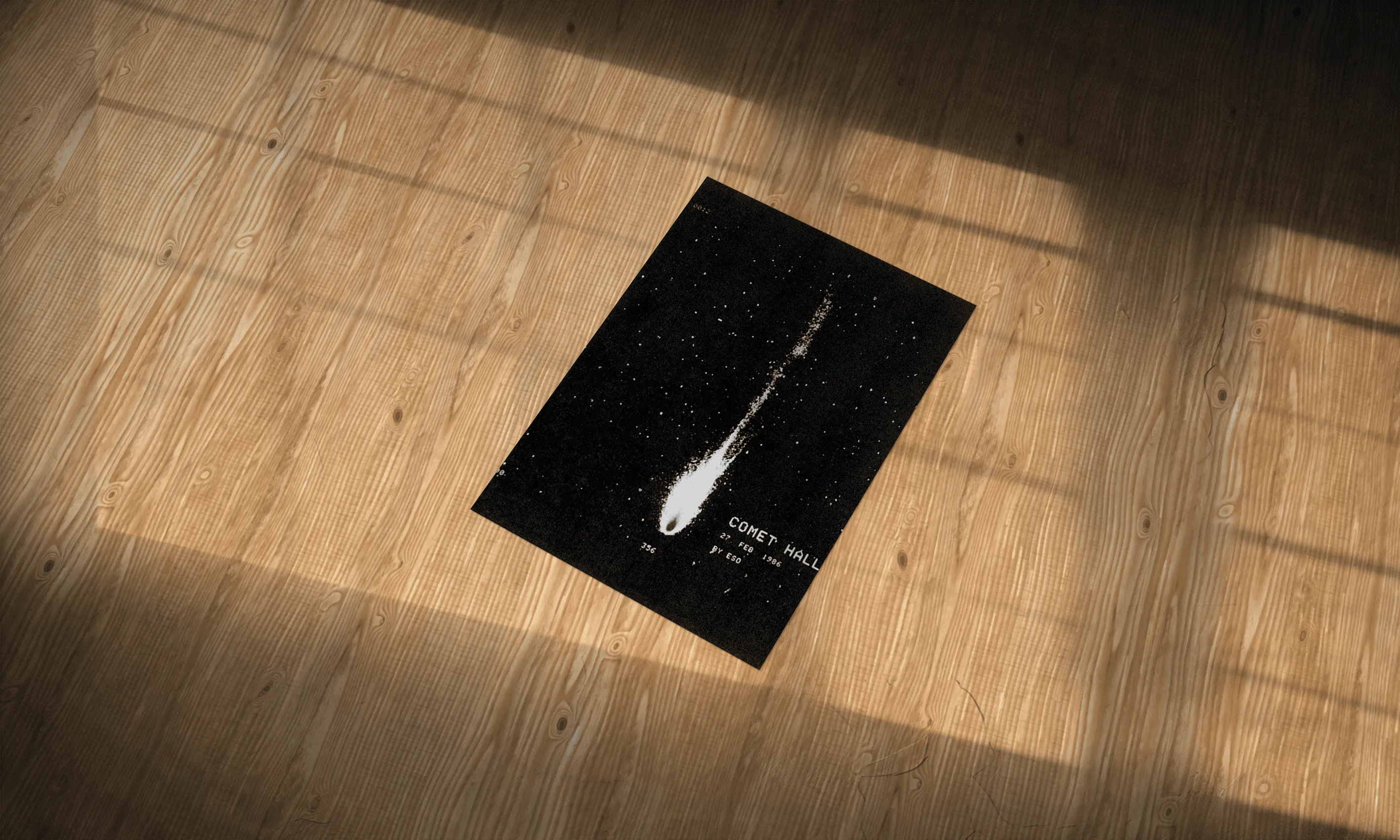 Hailey's Comet Abstract Aesthetic Metal Poster