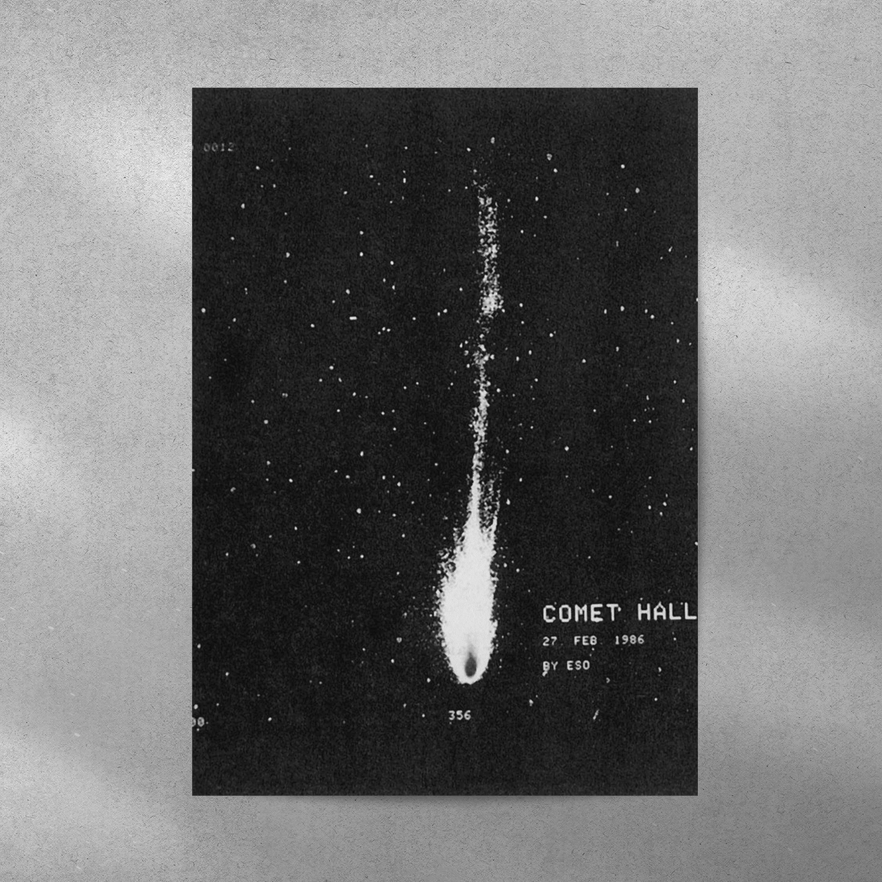 Hailey's Comet Abstract Aesthetic Metal Poster