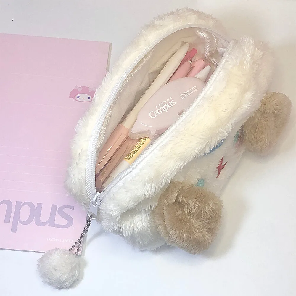 Hairpin Puppy Fluffy Pen Pouch