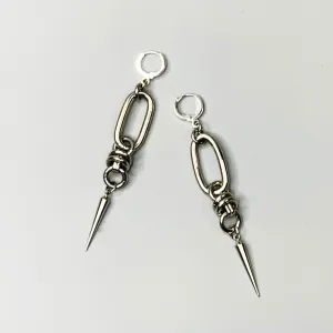 Hustler Earrings in Silver