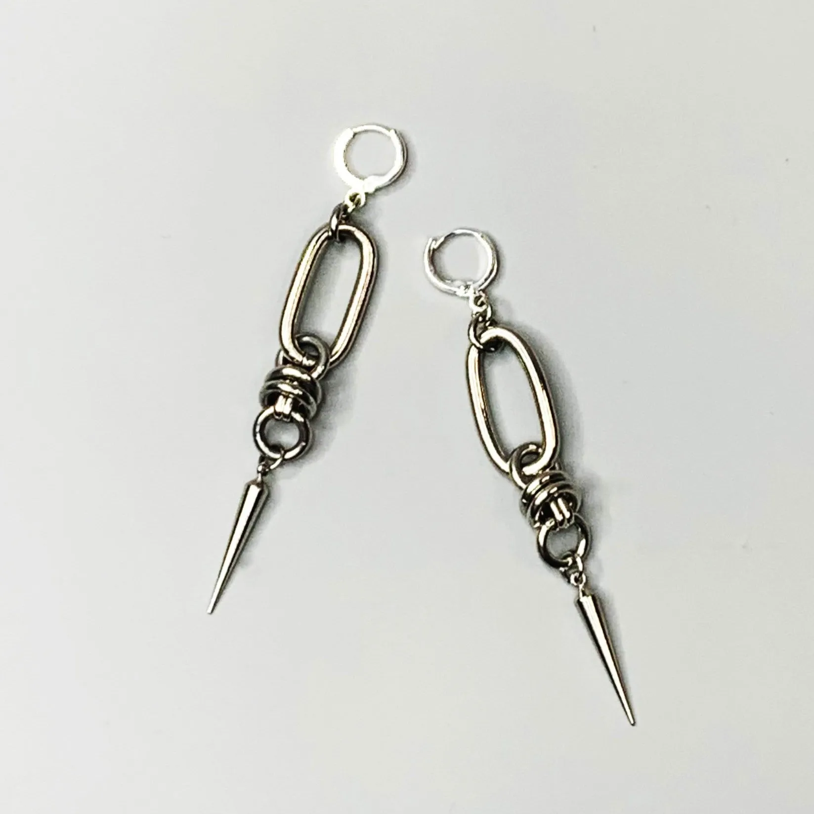 Hustler Earrings in Silver