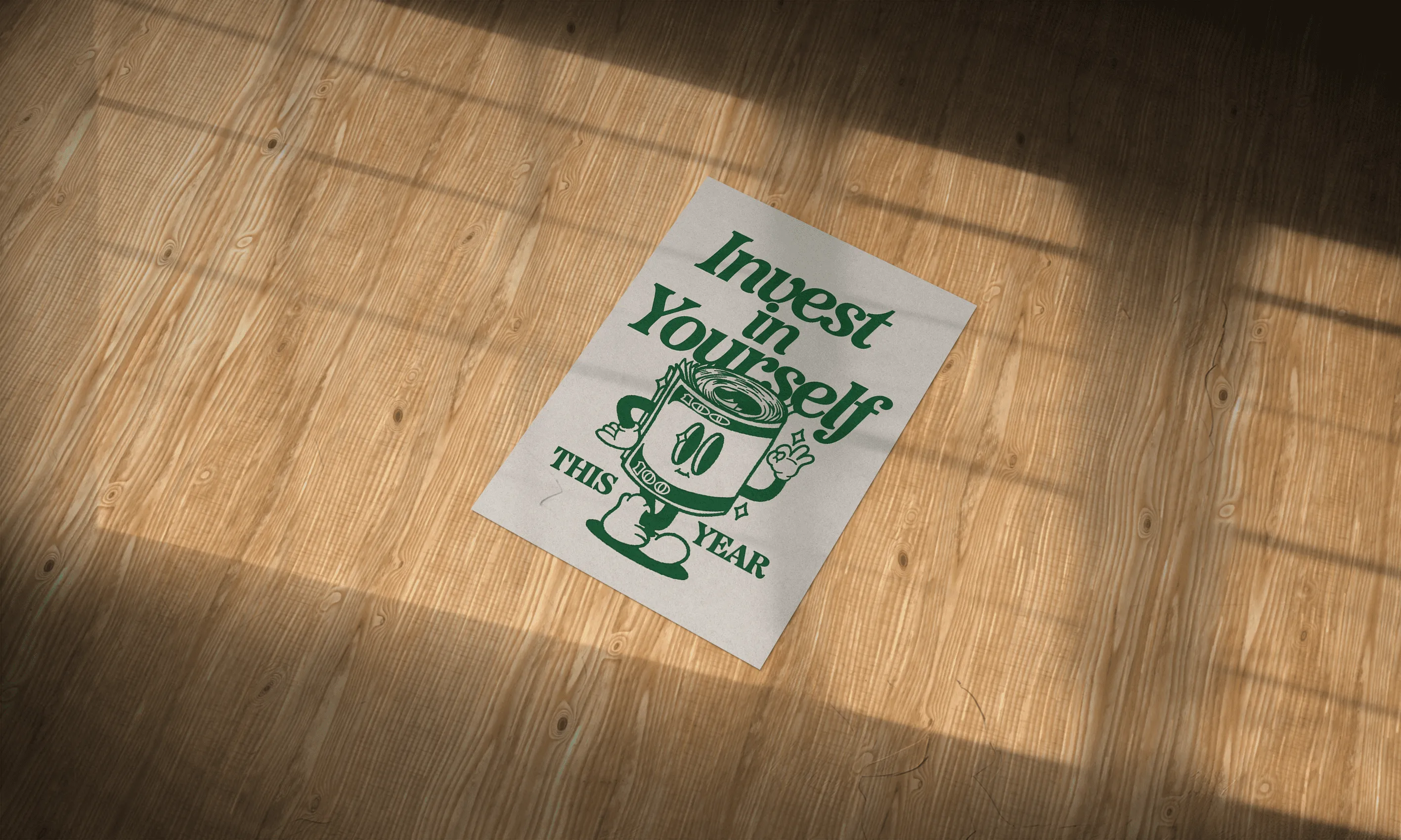 Invest In Yourself Abstract Aesthetic Metal Poster
