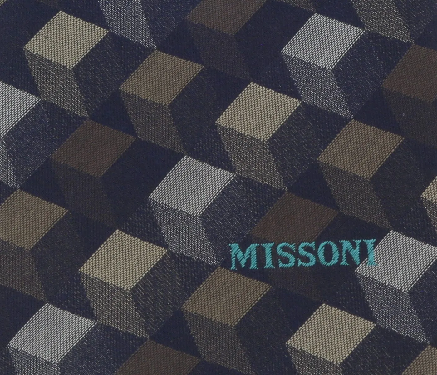 Missoni U5562 Silver/Gold Abstract Pure Silk Tie