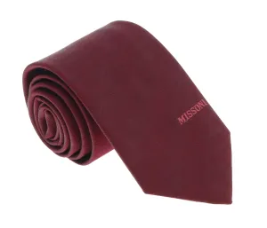 Missoni U5563 Maroon Abstract Pure Silk Tie