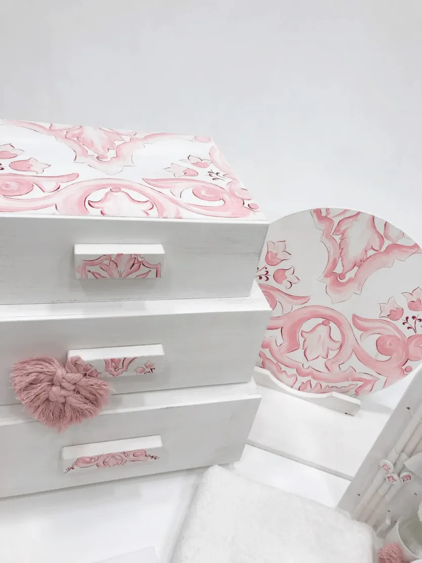 Motif Bag or Dresser  Baptism / Christening Set