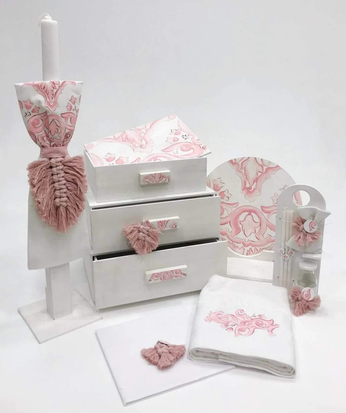Motif Bag or Dresser  Baptism / Christening Set