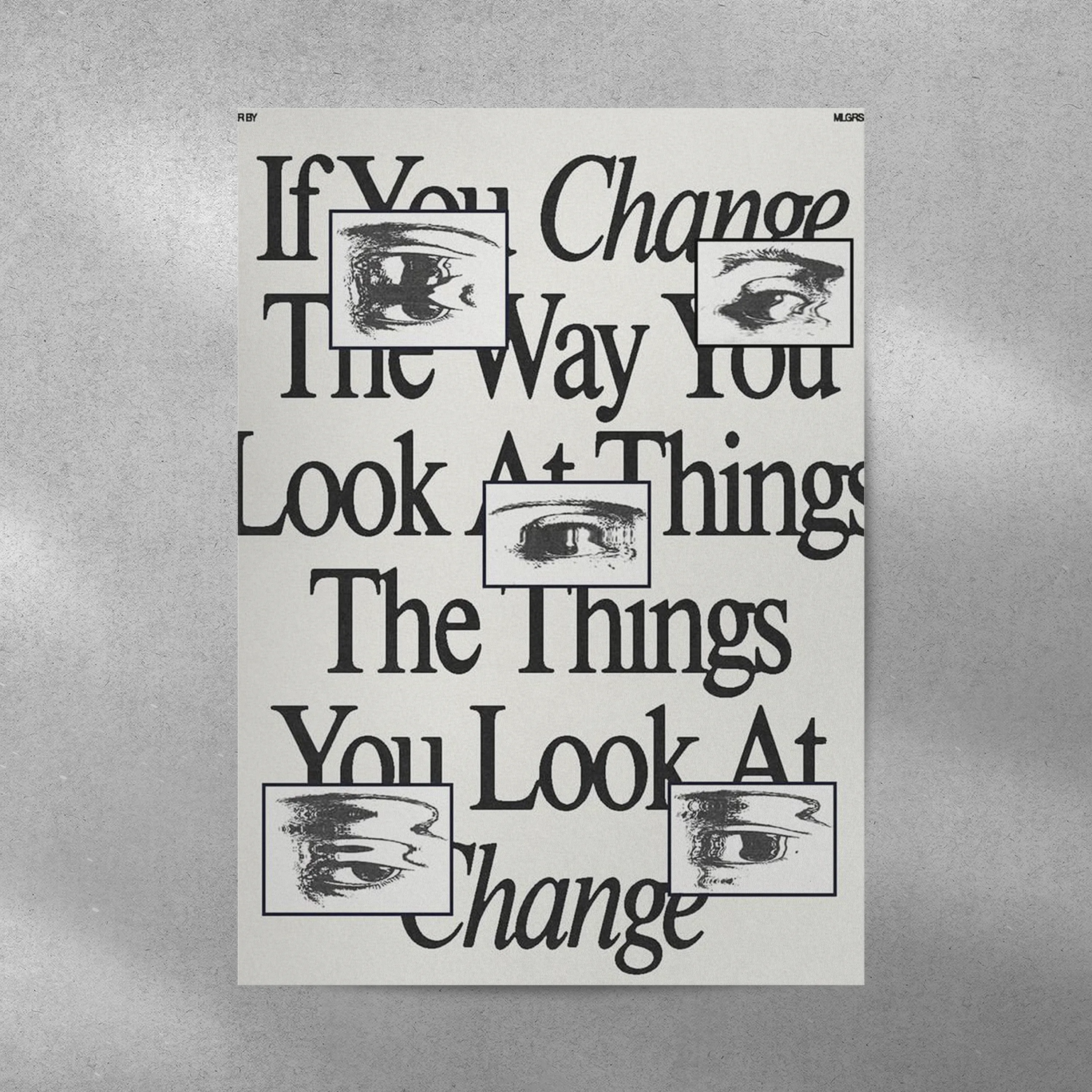 Perception Aesthetic Abstract Metal Poster