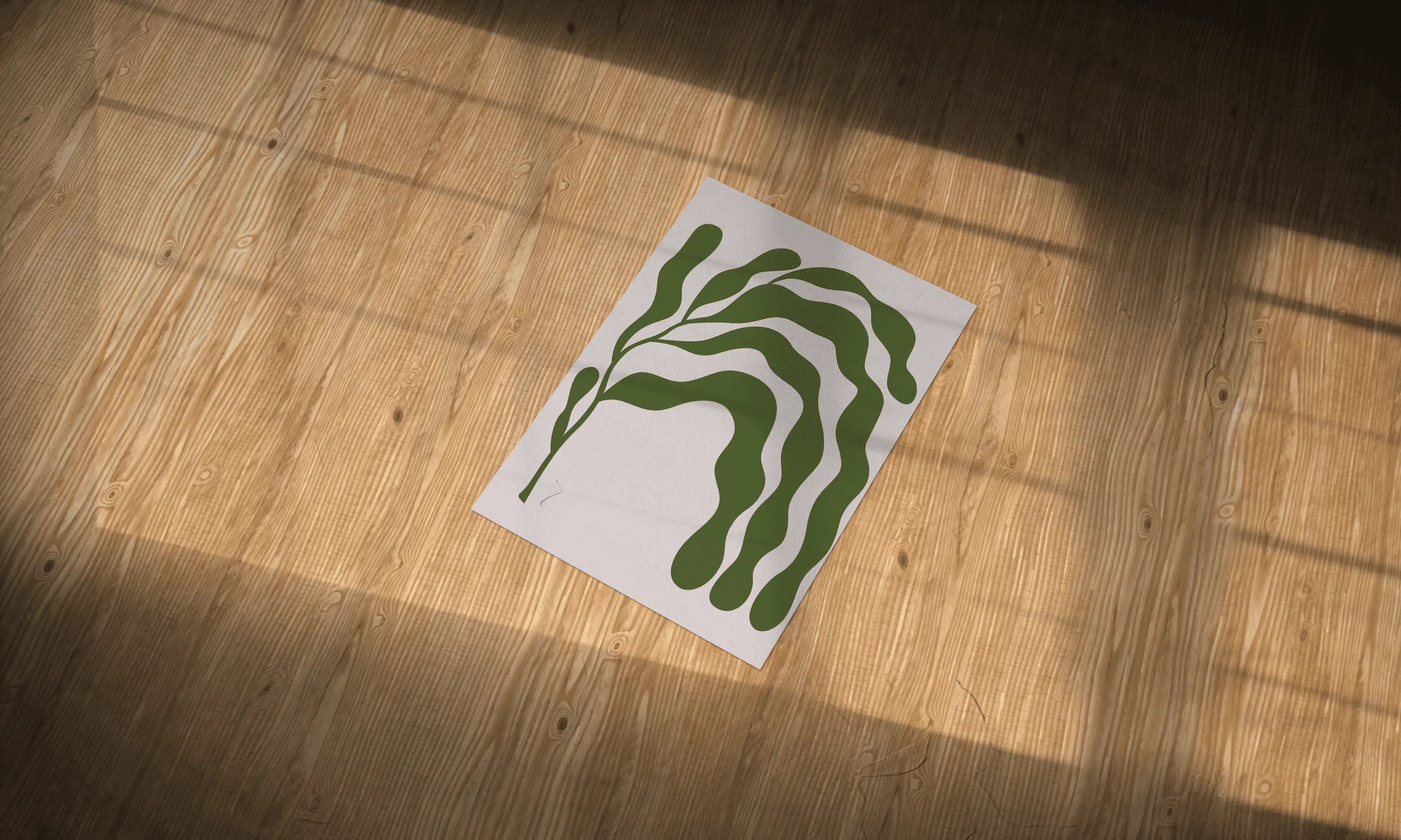 Plant Abstract Aesthetic Metal Poster