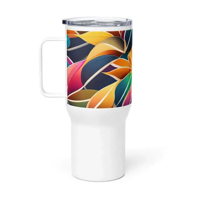 Sip in Style with This Wild Abstract Stainless Steel Travel Mug