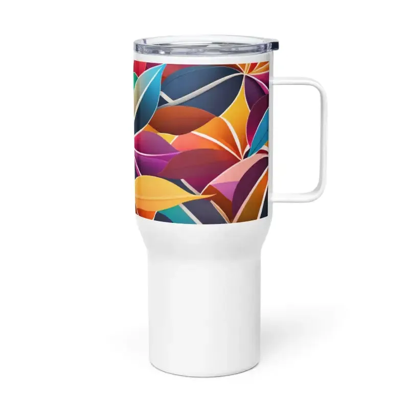 Sip in Style with This Wild Abstract Stainless Steel Travel Mug