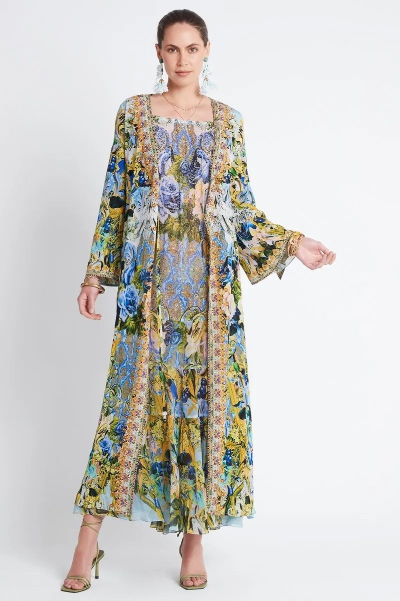 SUMMER BLUES WRAP DRESS
