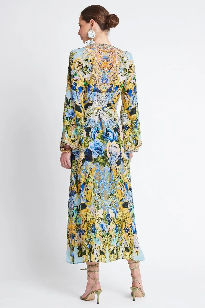 SUMMER BLUES WRAP DRESS
