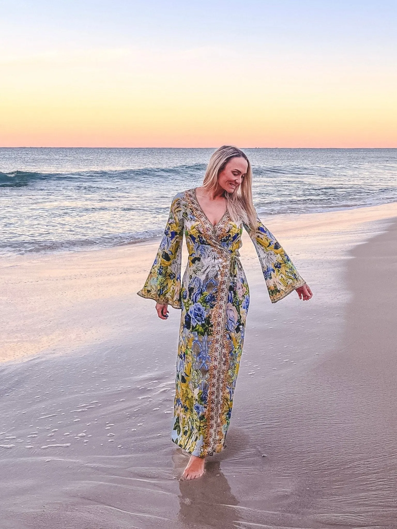 SUMMER BLUES WRAP DRESS