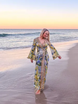 SUMMER BLUES WRAP DRESS