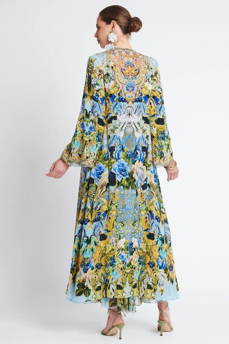 SUMMER BLUES WRAP DRESS