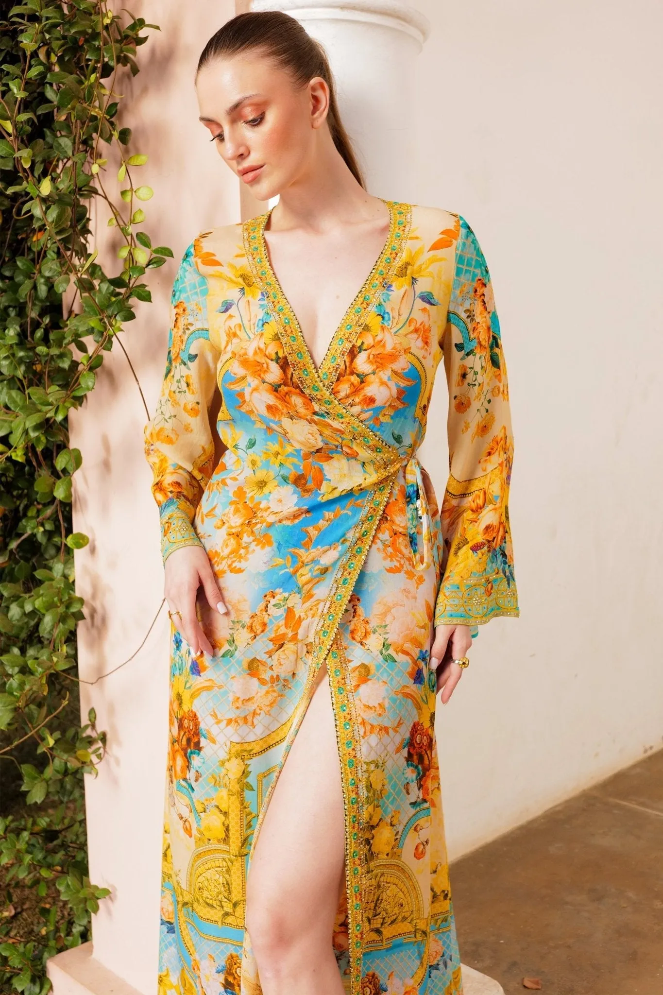 SUMMER GARDEN WRAP DRESS