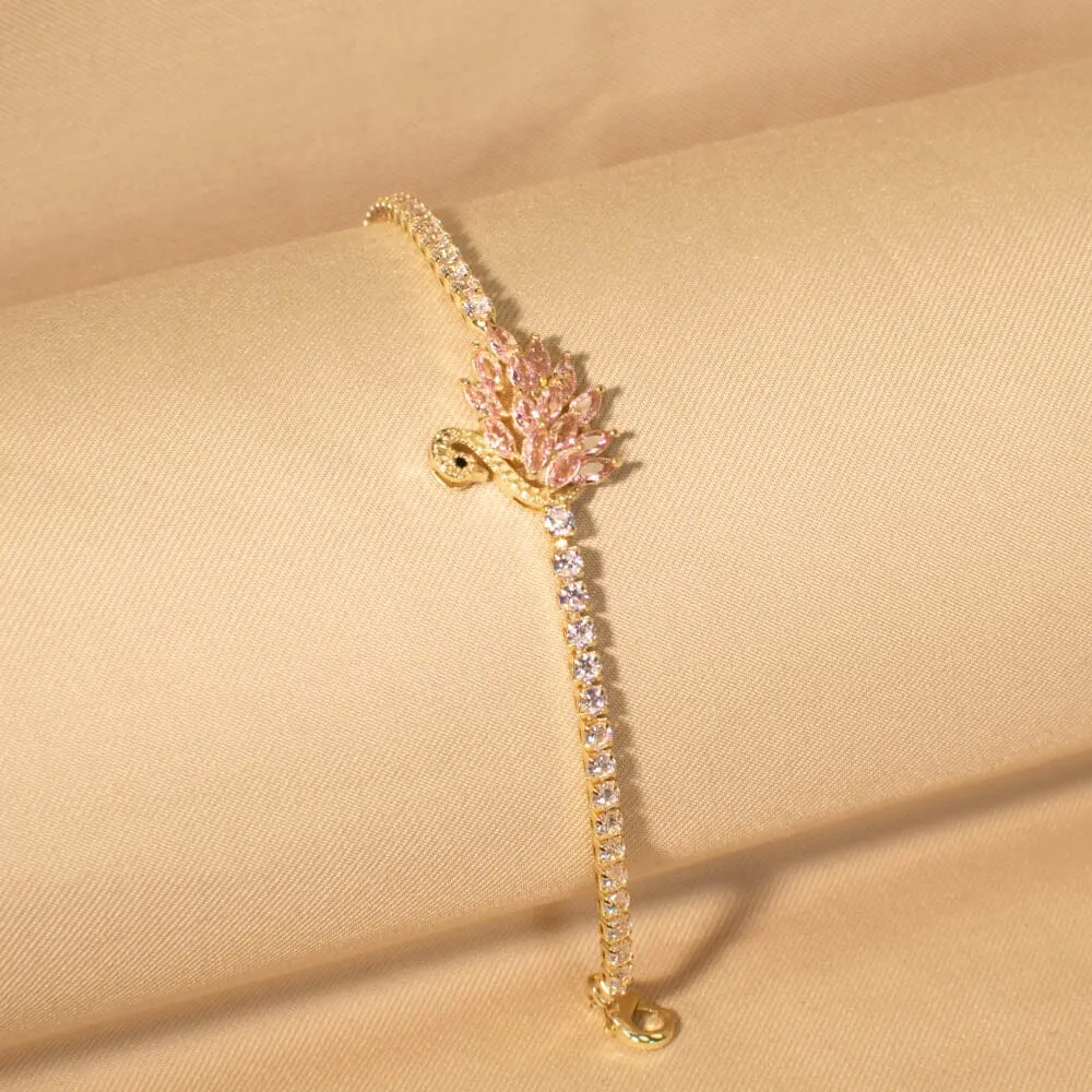 Swan Lake Chain Bracelet - Pink - Edgy Collection