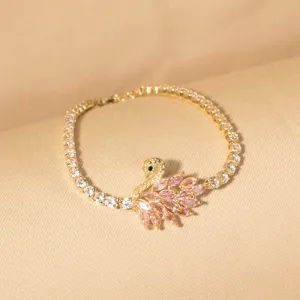 Swan Lake Chain Bracelet - Pink - Edgy Collection